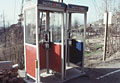 Phone Booths. Upper Broadway Terrace. Aftermath Oakland Firestorm October 21, 1991