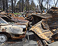 Ernst Mercedes. Aftermath of Camp Fire. Paradise, California.